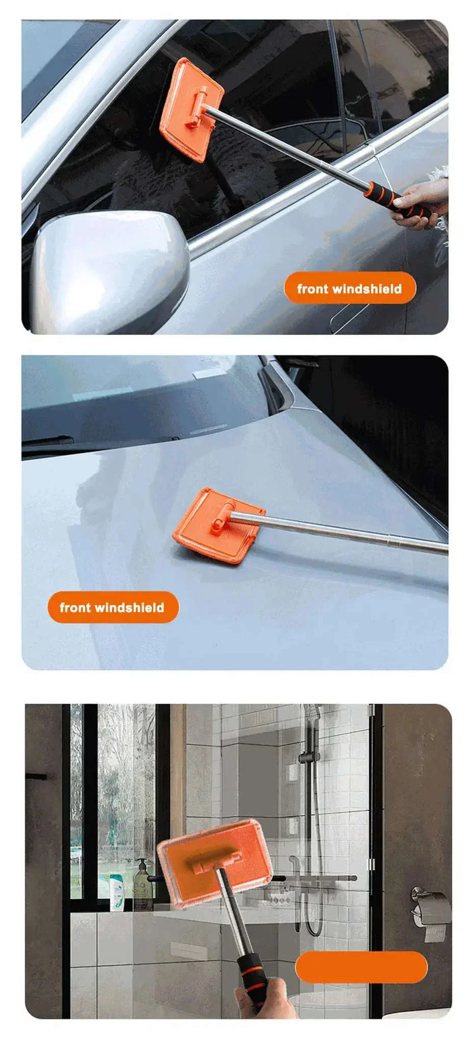 Telescopic Car Windshield Cleaning Brush for Clear Glass - Image 15