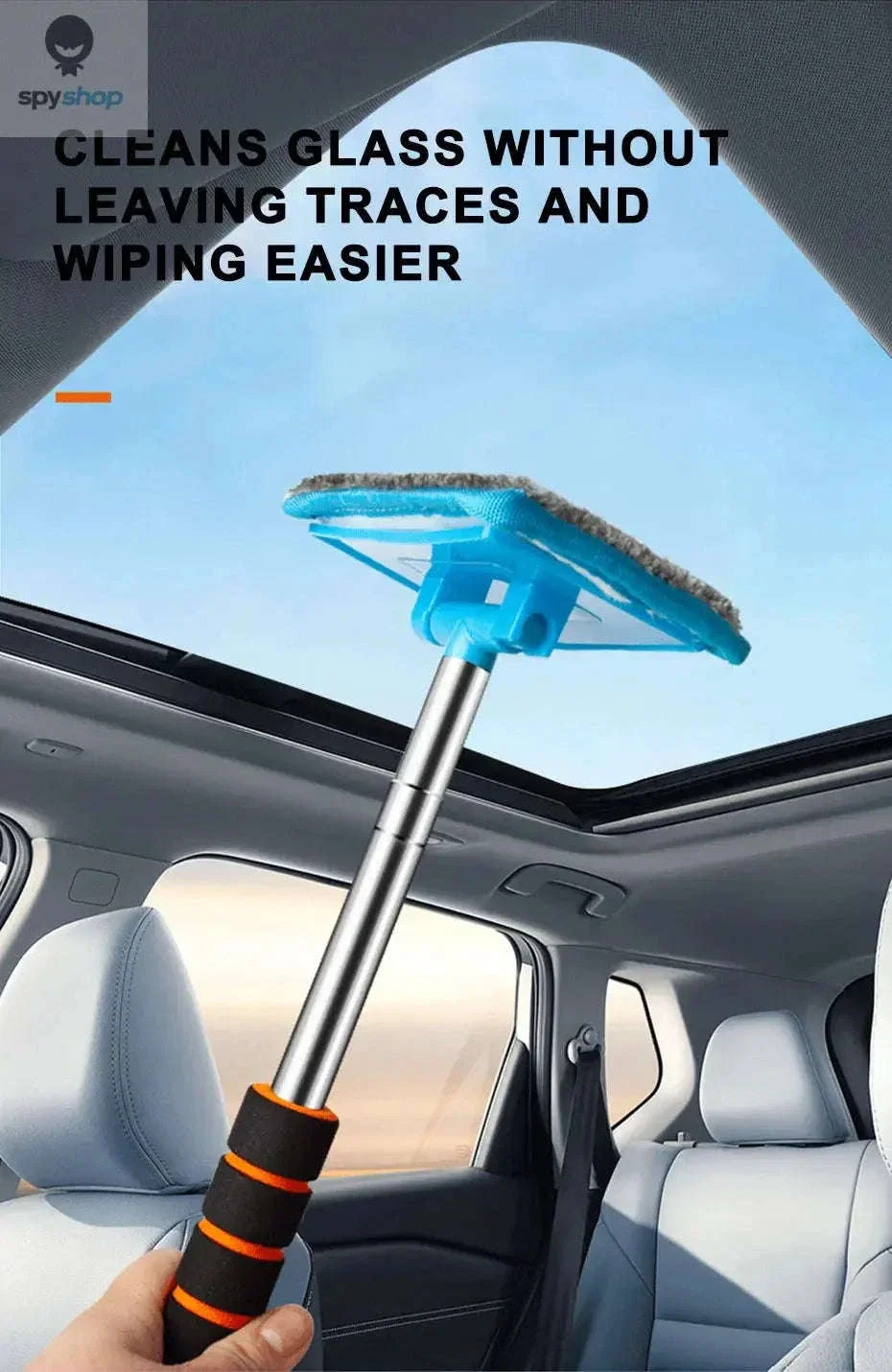 Telescopic Car Windshield Cleaning Brush for Clear Glass - Image 9