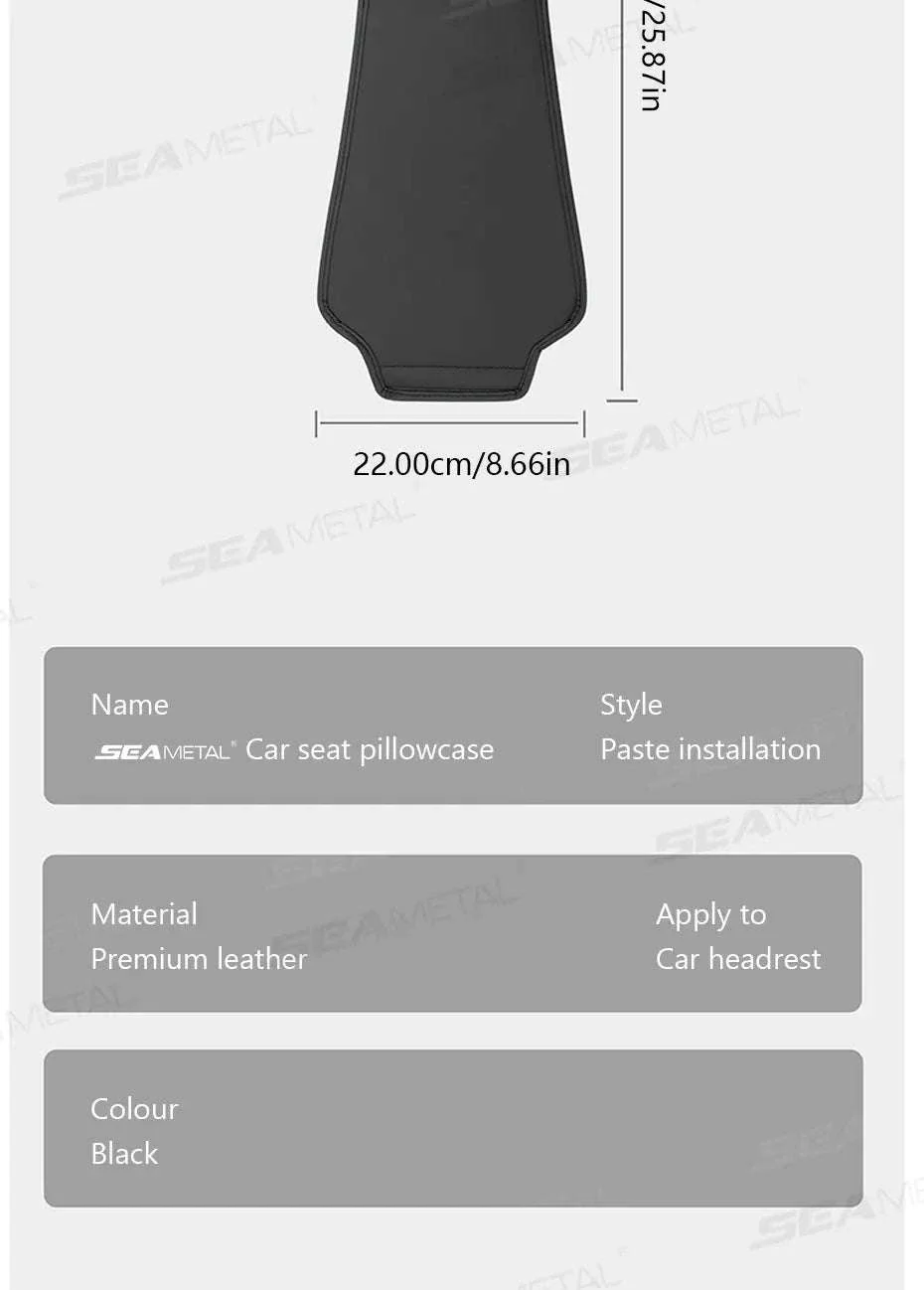 Car Headrest Cover Wear-Resistant Leatherette Protection - Image 18