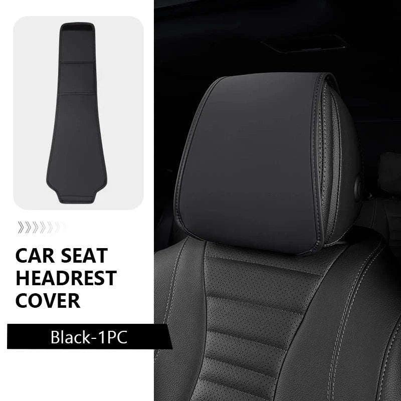Car Headrest Cover Wear-Resistant Leatherette Protection - Image 19