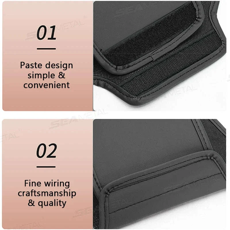Car Headrest Cover Wear-Resistant Leatherette Protection - Image 3