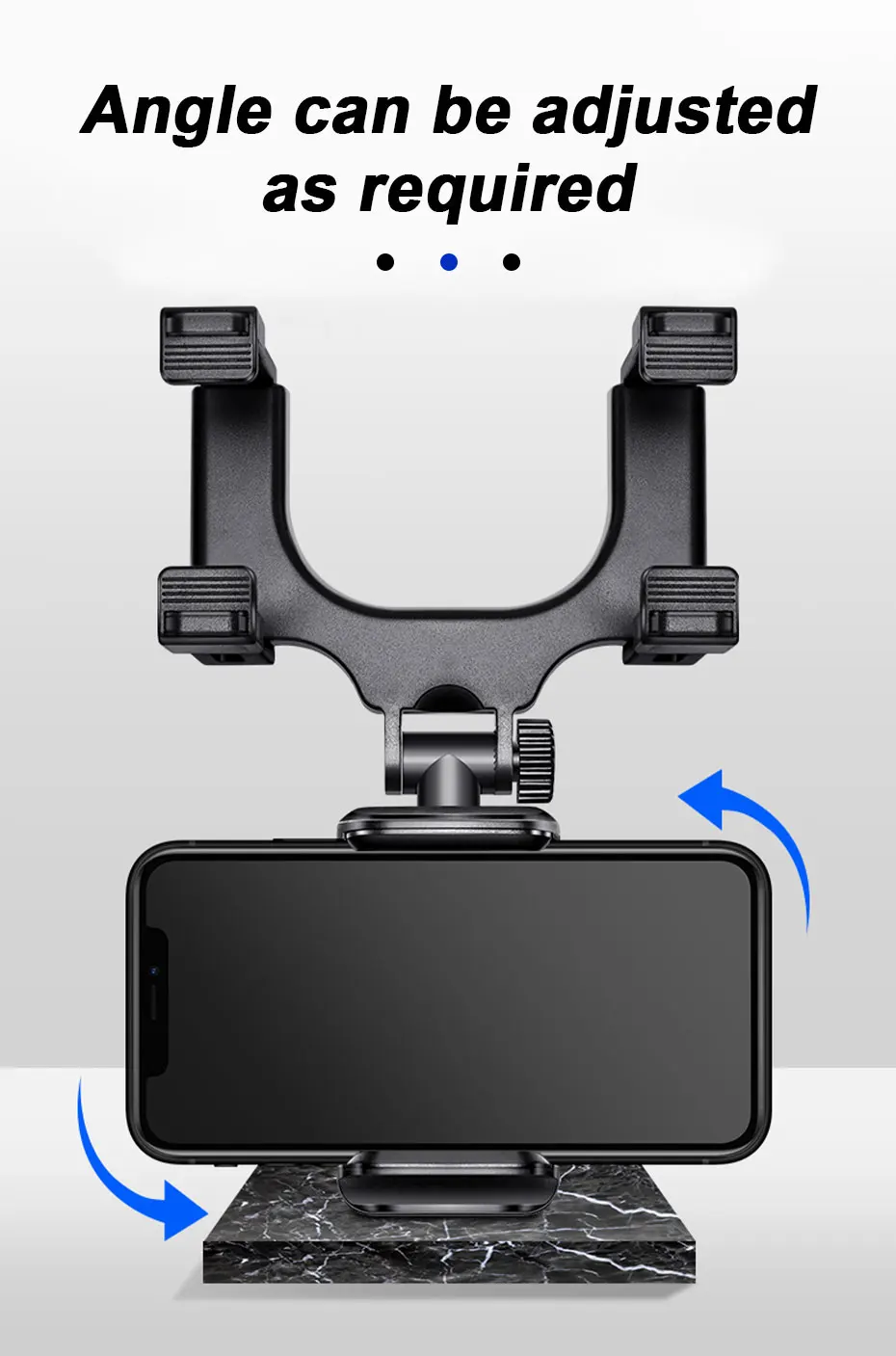 Car Rearview Mirror Phone Holder Stable Anti-Shake 360-Degree Rotation - Image 12
