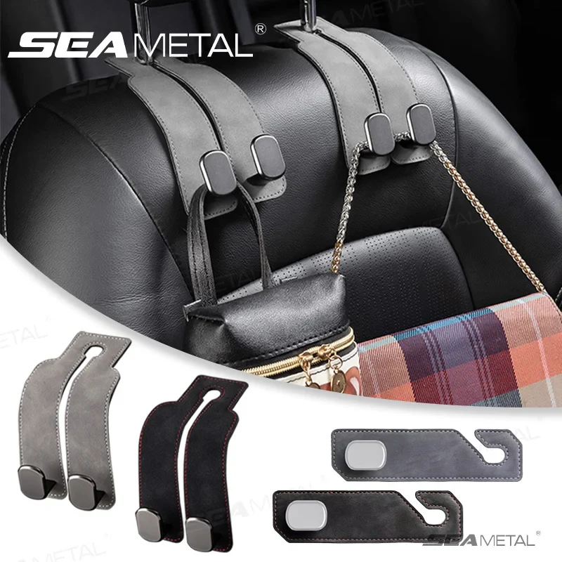 Car Seat Back Hook Luxury Suede Headrest Hanging Hook
