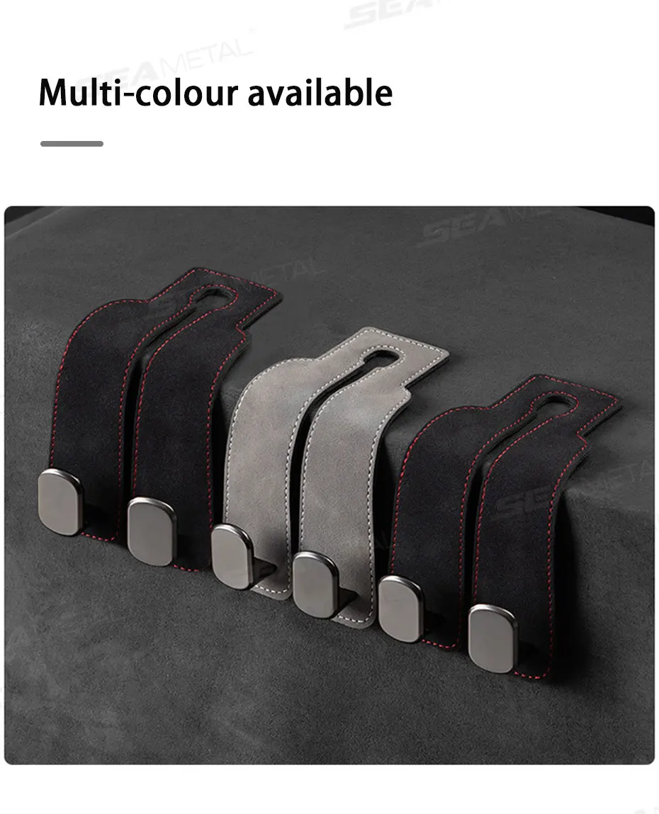 Car Seat Back Hook Luxury Suede Headrest Hanging Hook - Image 13