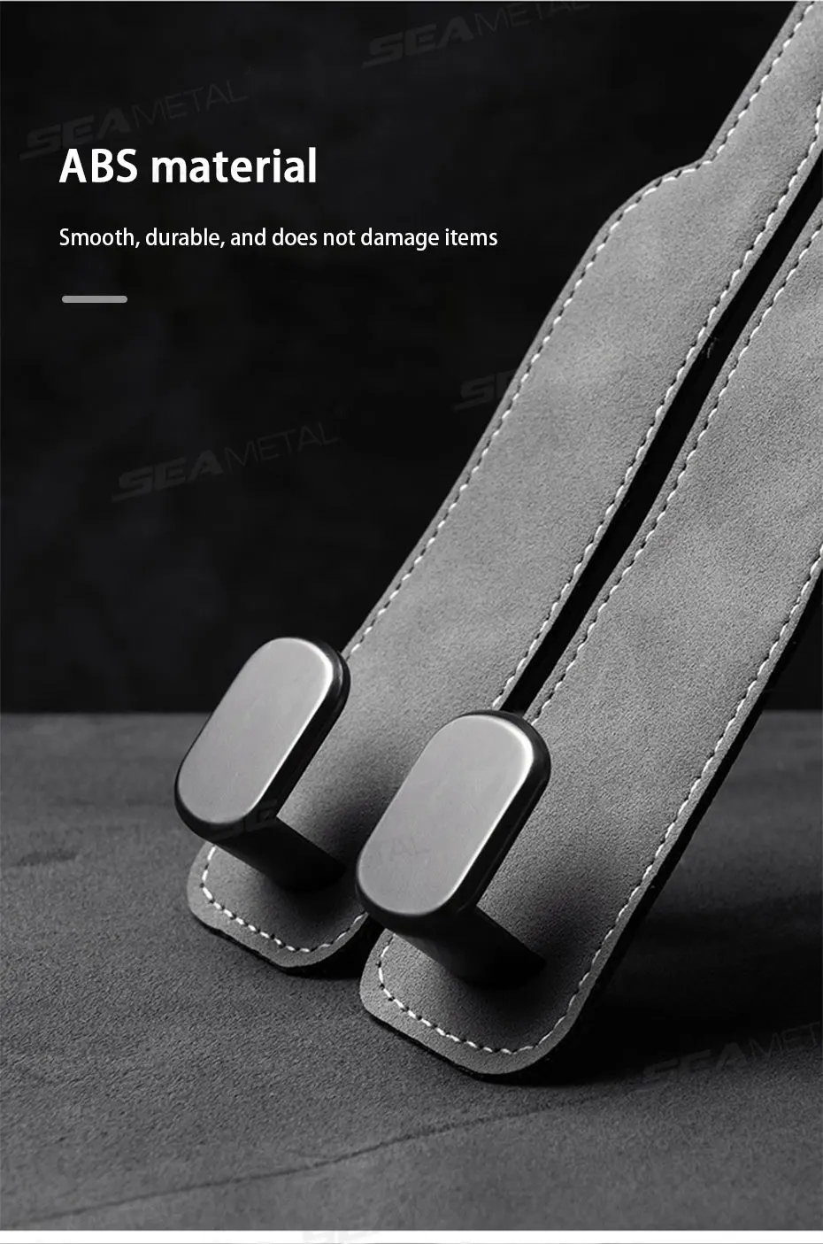Car Seat Back Hook Luxury Suede Headrest Hanging Hook - Image 14