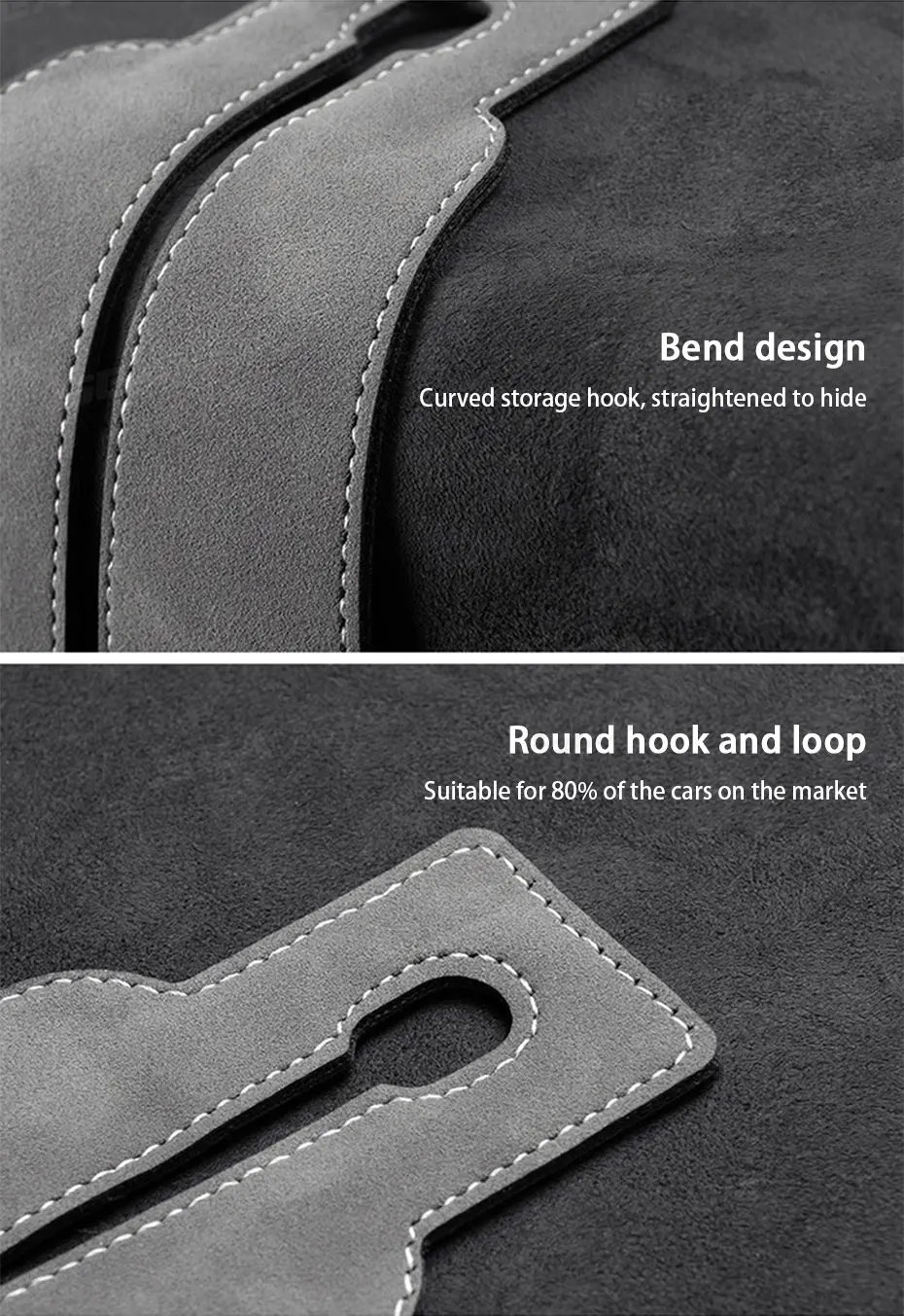 Car Seat Back Hook Luxury Suede Headrest Hanging Hook - Image 15