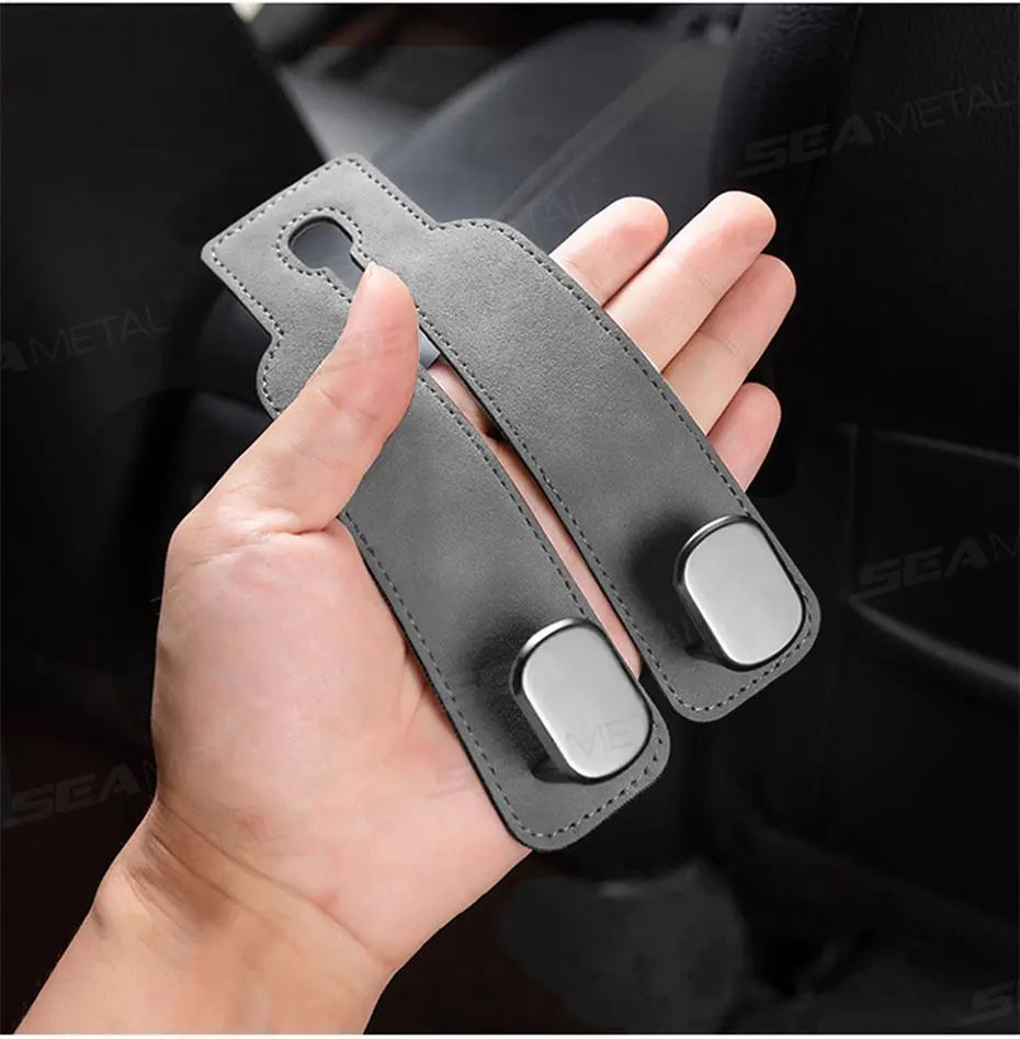 Car Seat Back Hook Luxury Suede Headrest Hanging Hook - Image 17