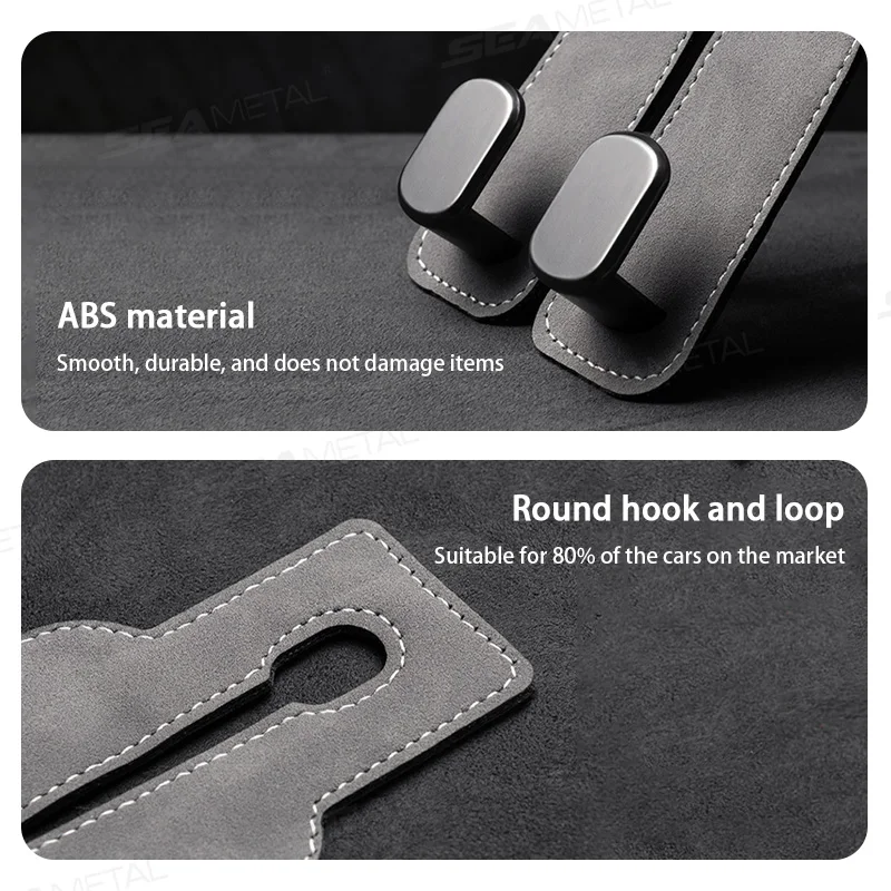 Car Seat Back Hook Luxury Suede Headrest Hanging Hook - Image 4