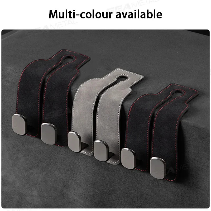 Car Seat Back Hook Luxury Suede Headrest Hanging Hook - Image 5
