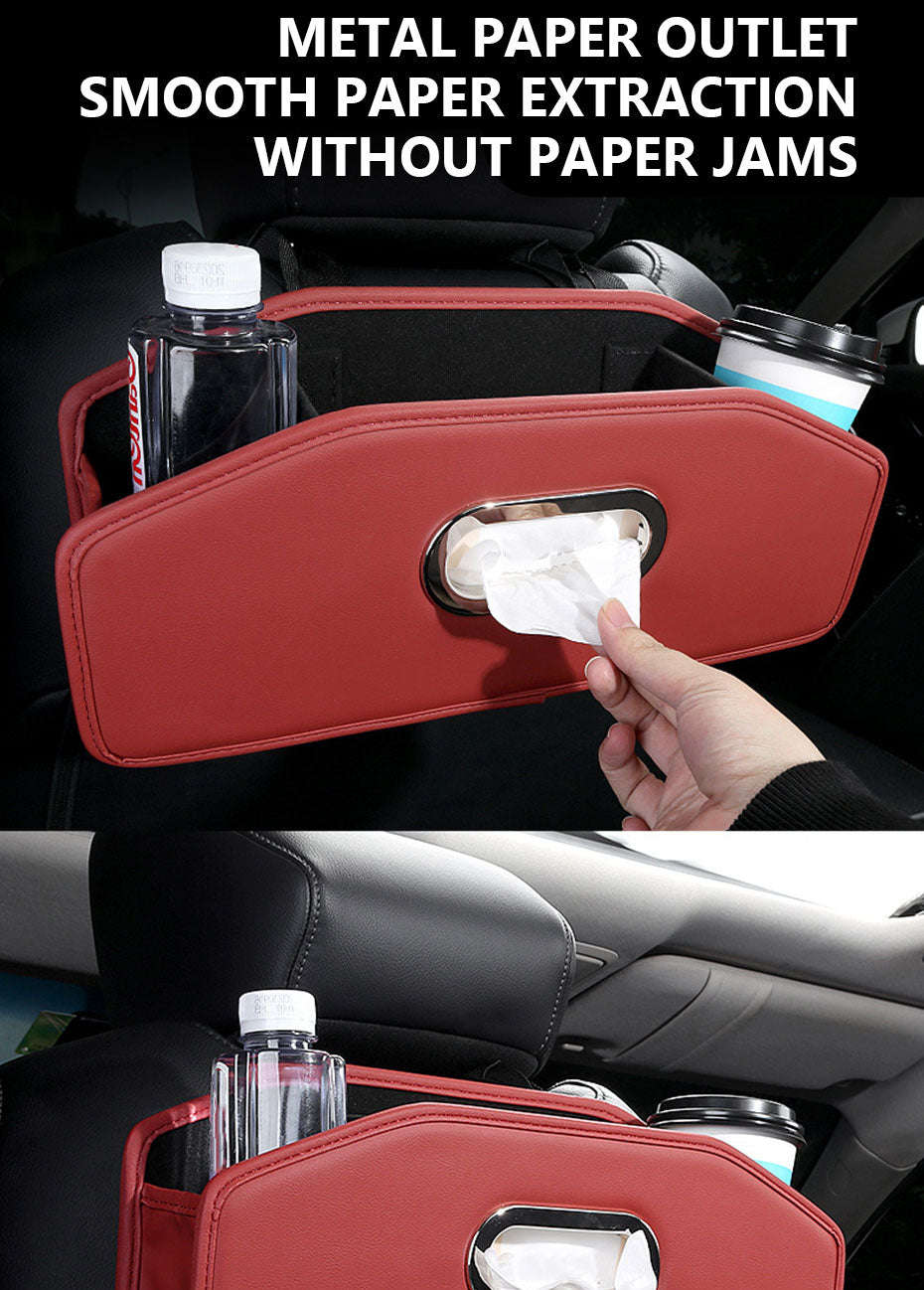 Car Seat Back Organizer with Tissue Holder, Cup Holder and Hooks - Image 10