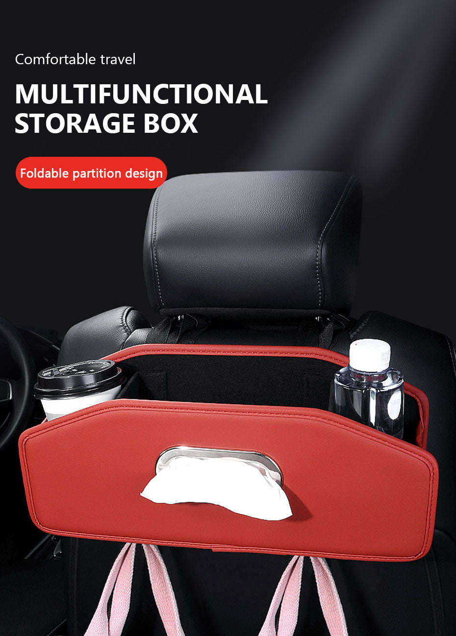 Car Seat Back Organizer with Tissue Holder, Cup Holder and Hooks - Image 7