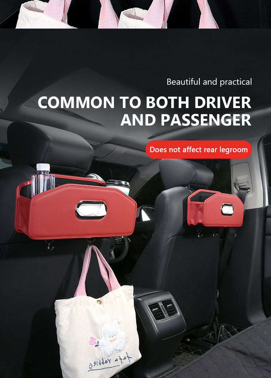 Car Seat Back Organizer with Tissue Holder, Cup Holder and Hooks - Image 8