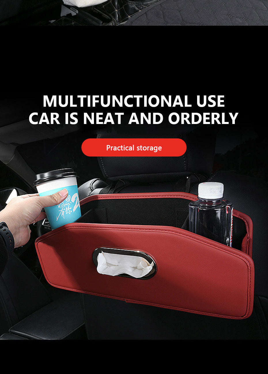 Car Seat Back Organizer with Tissue Holder, Cup Holder and Hooks - Image 9
