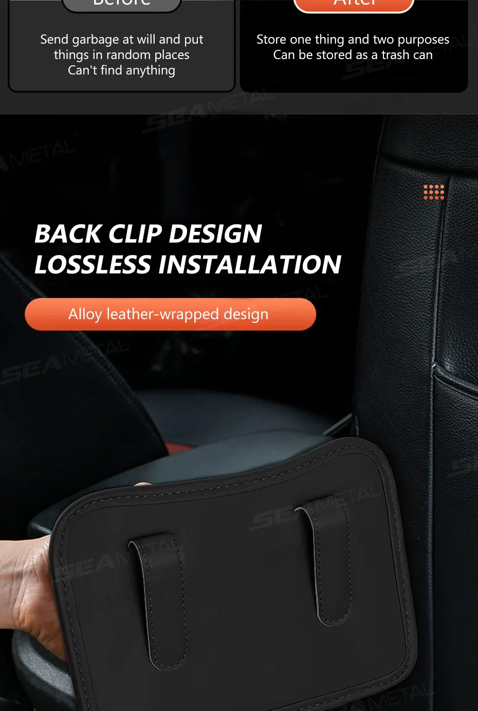 Car Seat Back Organizer with Cup Holder - Image 10