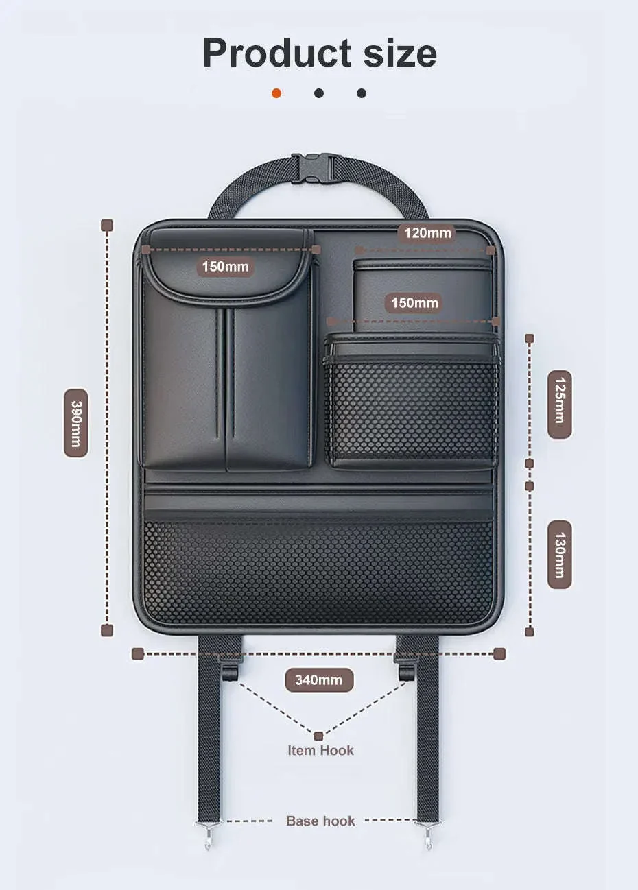 Car Seat Back Organizer Rear Row Storage Bag - Image 19