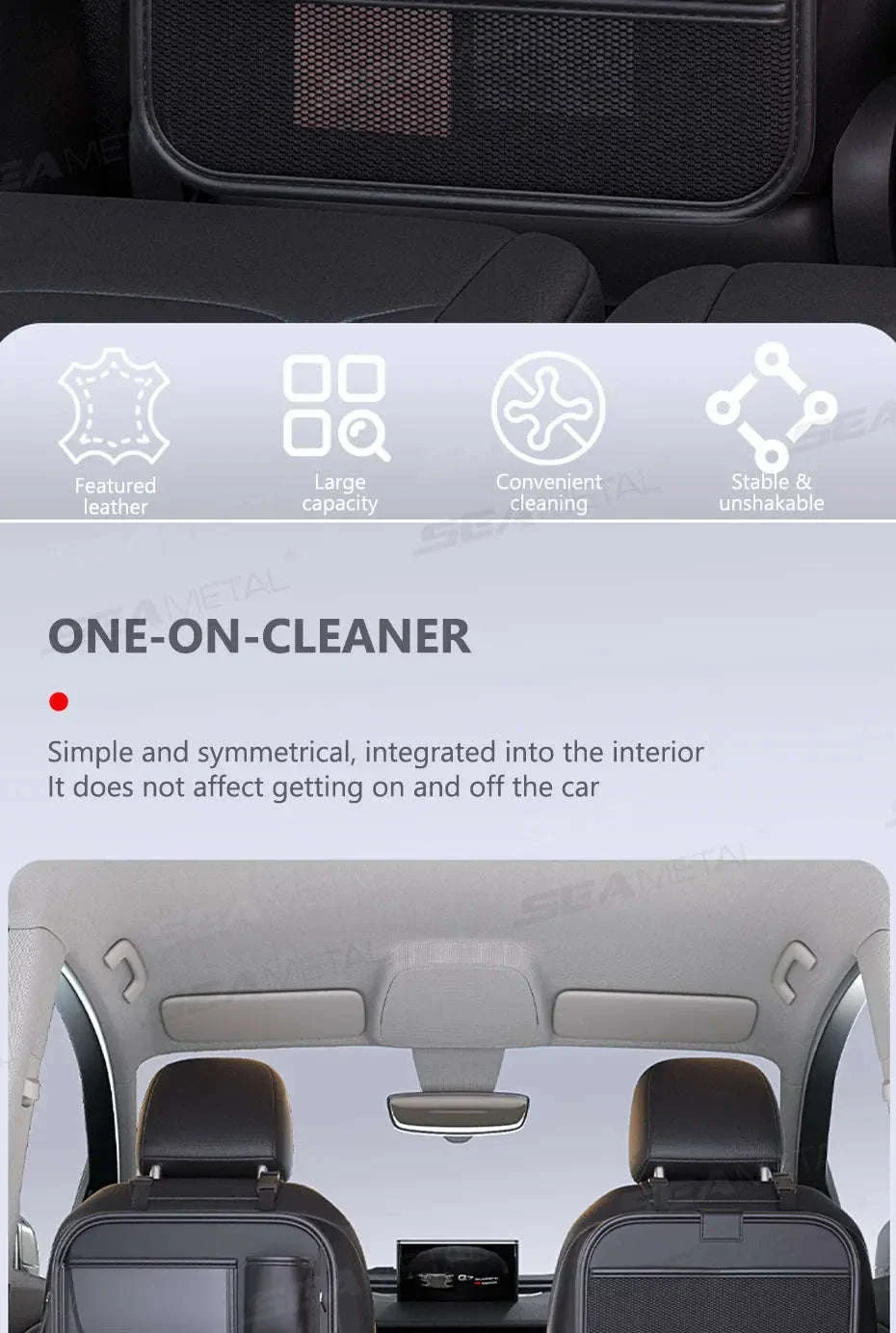 Car Seat Back Organizer with Foldable Tray - Image 8