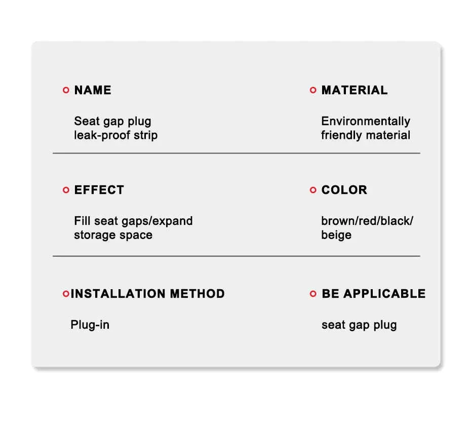 Car Seat Gap Filler Strip - Image 21