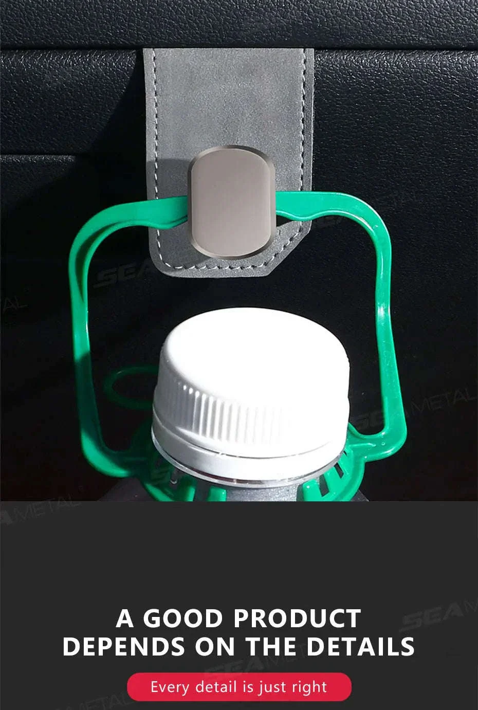 Car Seat Hook Hanger for Bag, 15kg Capacity, Suede and Alloy - Image 14