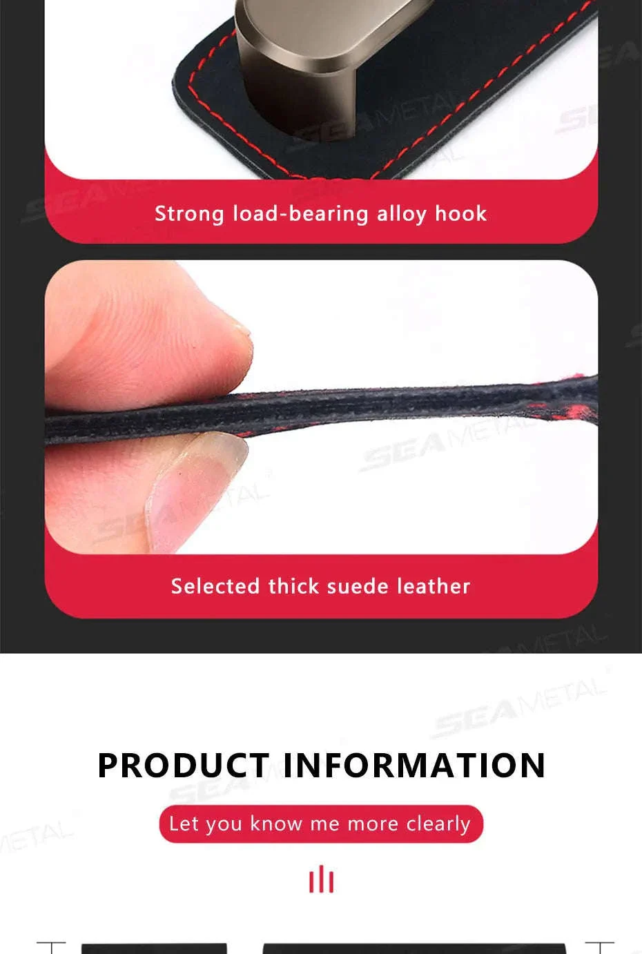 Car Seat Hook Hanger for Bag, 15kg Capacity, Suede and Alloy - Image 16