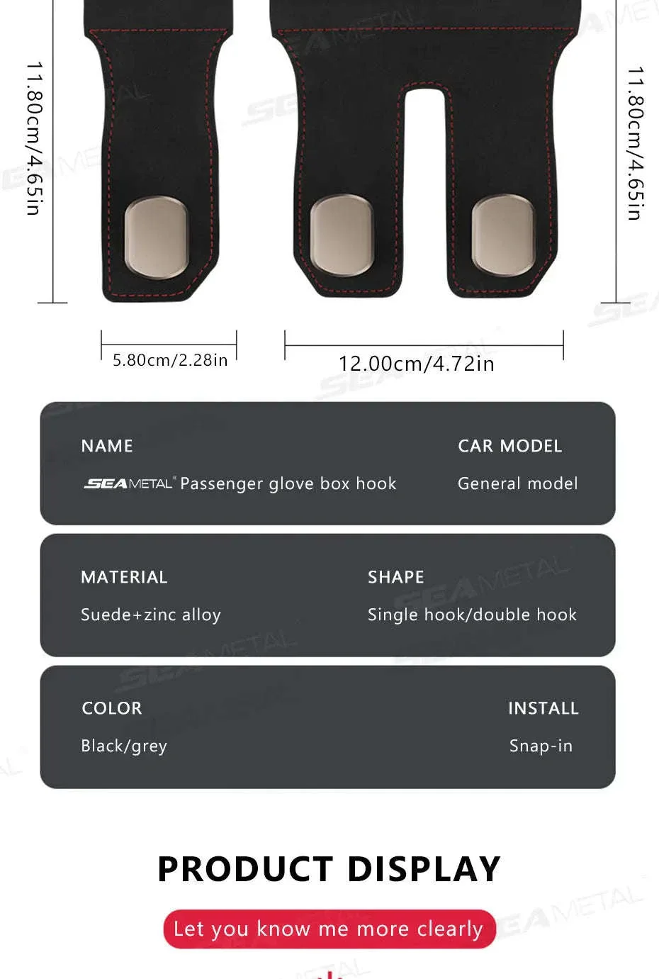 Car Seat Hook Hanger for Bag, 15kg Capacity, Suede and Alloy - Image 17