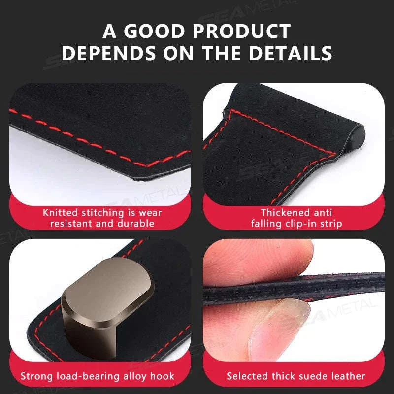 Car Seat Hook Hanger for Bag, 15kg Capacity, Suede and Alloy - Image 4