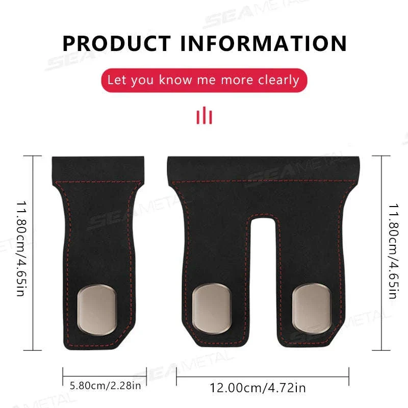 Car Seat Hook Hanger for Bag, 15kg Capacity, Suede and Alloy - Image 5