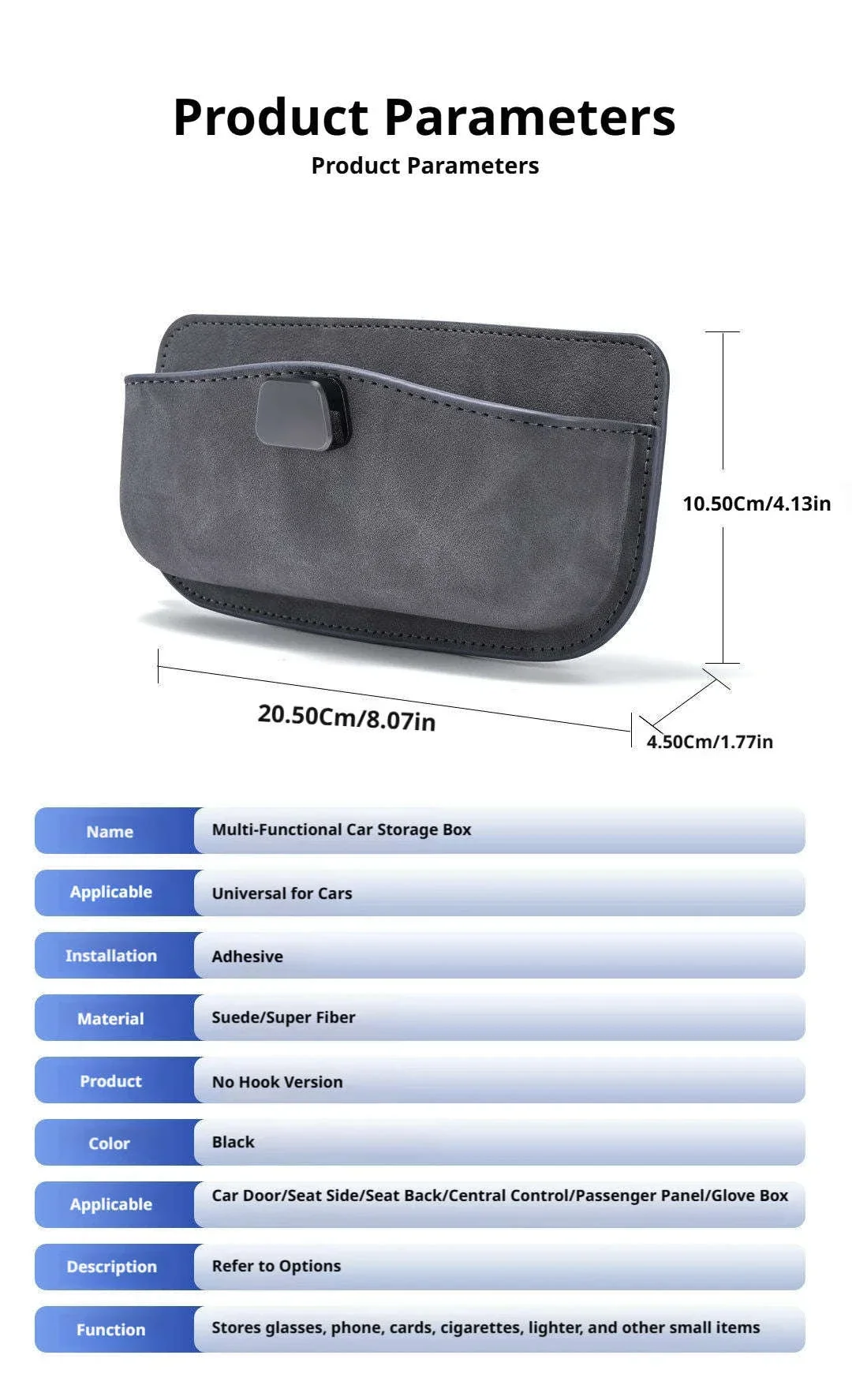 Car Seat Side Organizer with Glasses Storage - Image 15