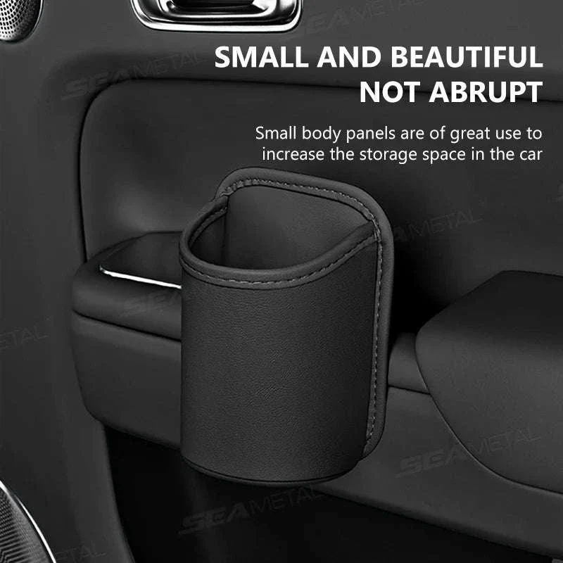 Car Side Door Cup Holder Wear-Resistant Waterproof PU Leather Drink Rack - Image 2