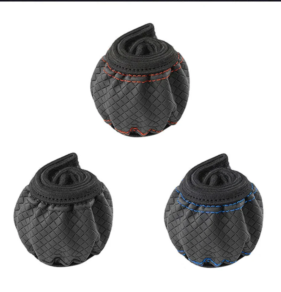 Car Steering Wheel Cover Anti-Slip PU Leather Universal 37-39cm - Image 12