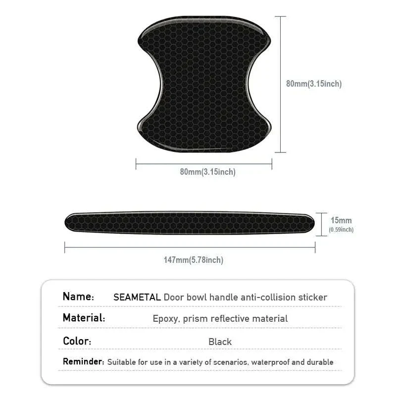 Car Door Handle Protective Film with Reflective Trim - Image 6