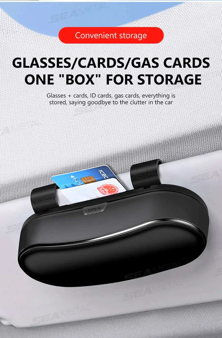 Car Sun Visor Glasses Case Anti-Scratch Sunglasses Storage Box - Image 11
