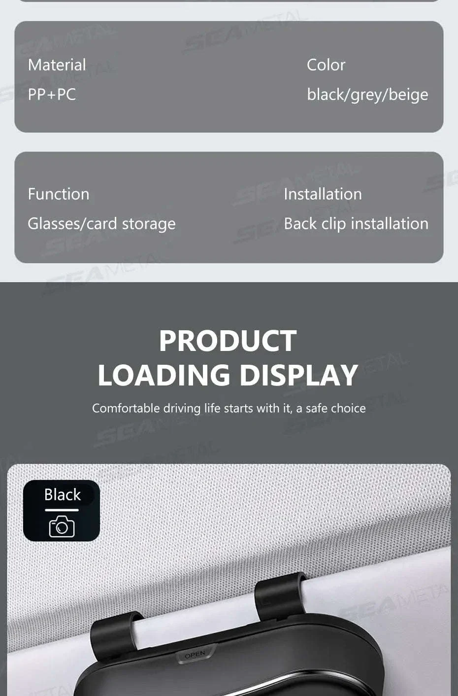 Car Sun Visor Glasses Case Anti-Scratch Sunglasses Storage Box - Image 18
