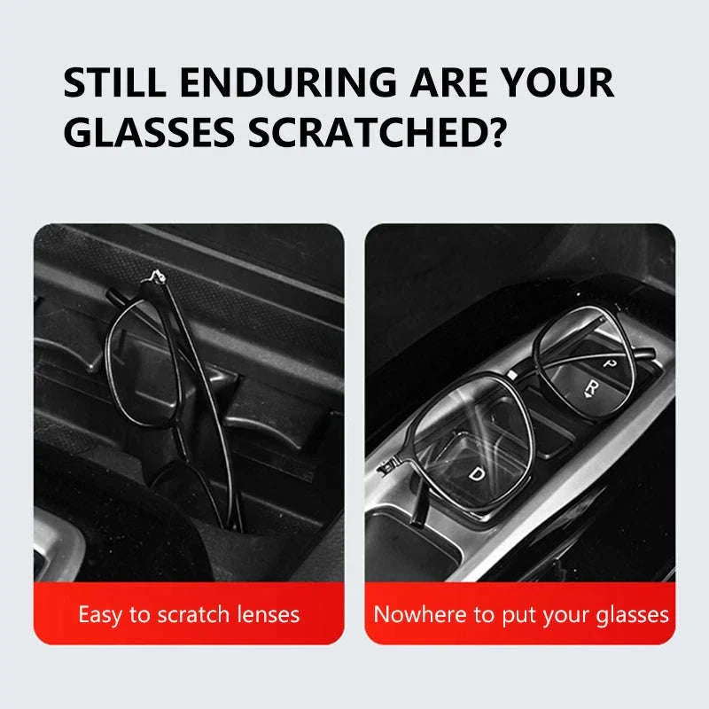 Car Sun Visor Glasses Case Anti-Scratch Sunglasses Storage Box - Image 2