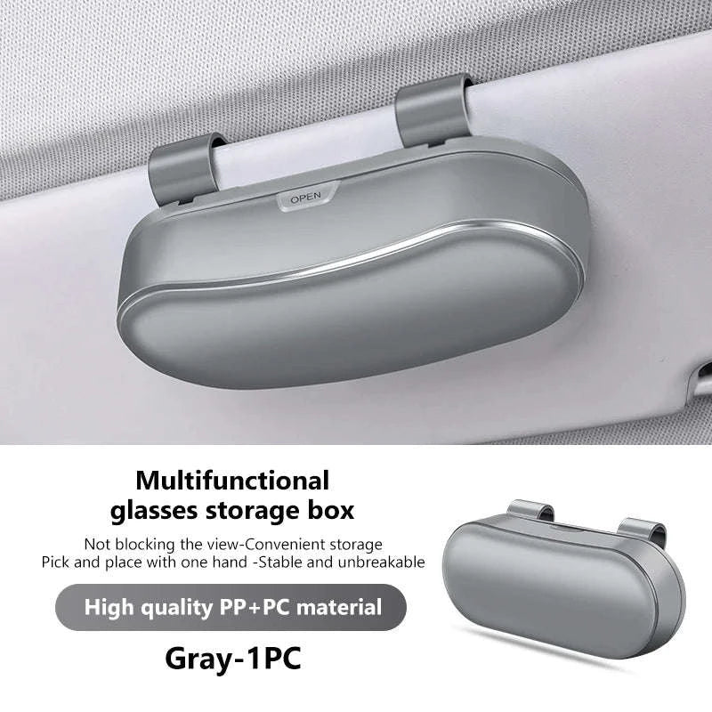 Car Sun Visor Glasses Case Anti-Scratch Sunglasses Storage Box - Image 20