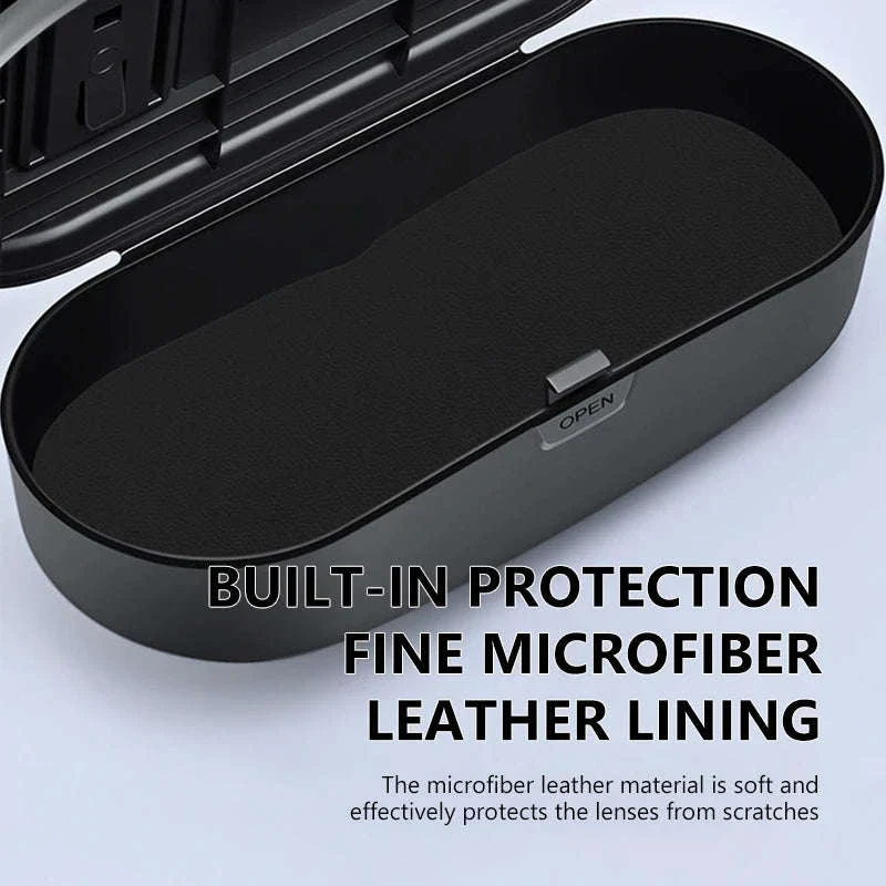 Car Sun Visor Glasses Case Anti-Scratch Sunglasses Storage Box - Image 3