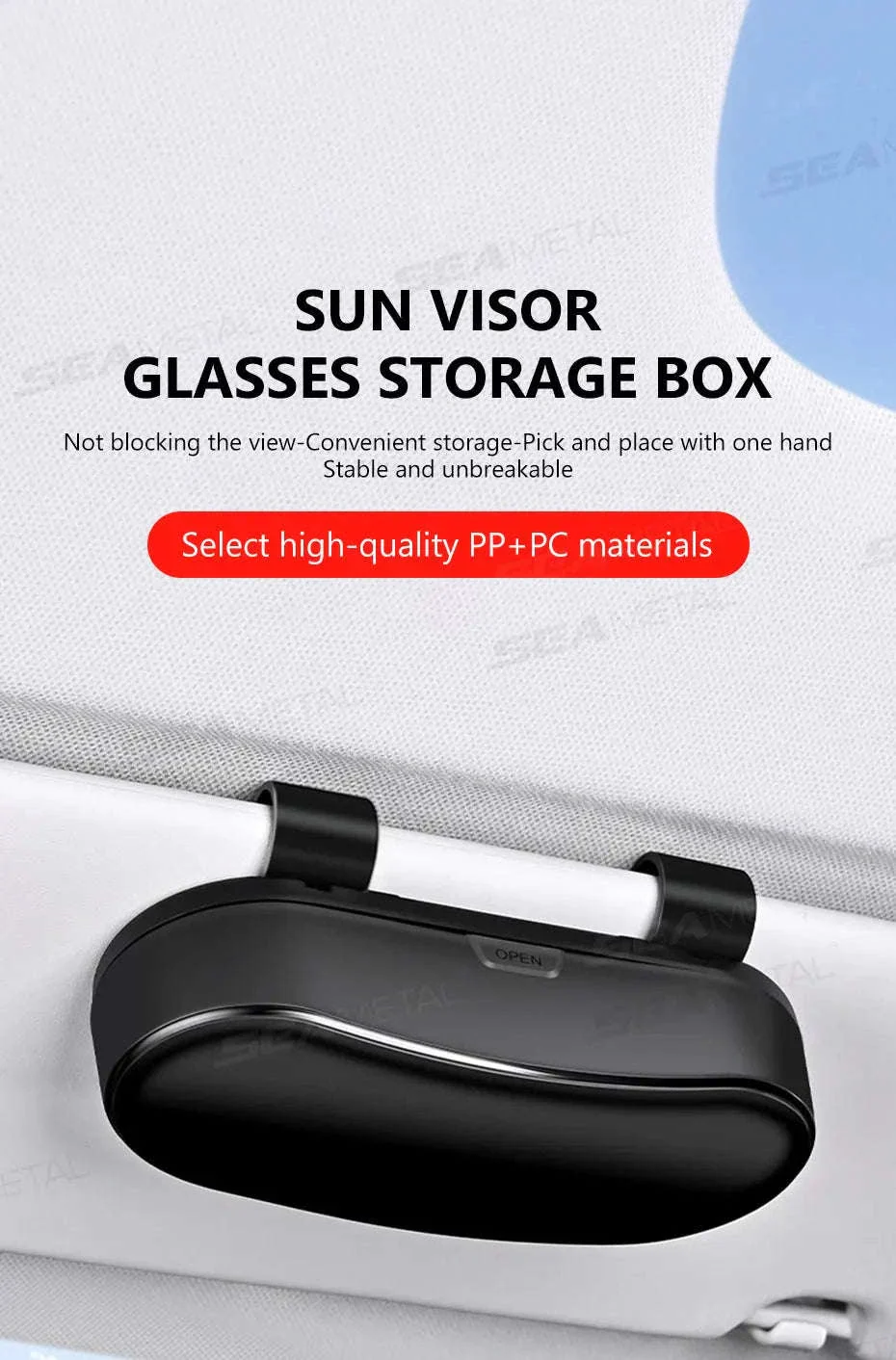 Car Sun Visor Glasses Case Anti-Scratch Sunglasses Storage Box - Image 7