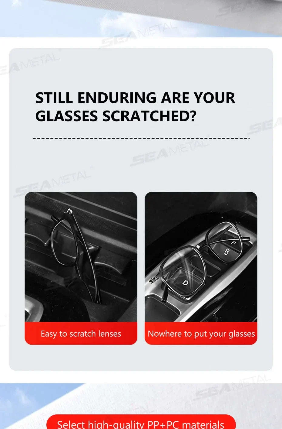 Car Sun Visor Glasses Case Anti-Scratch Sunglasses Storage Box - Image 8