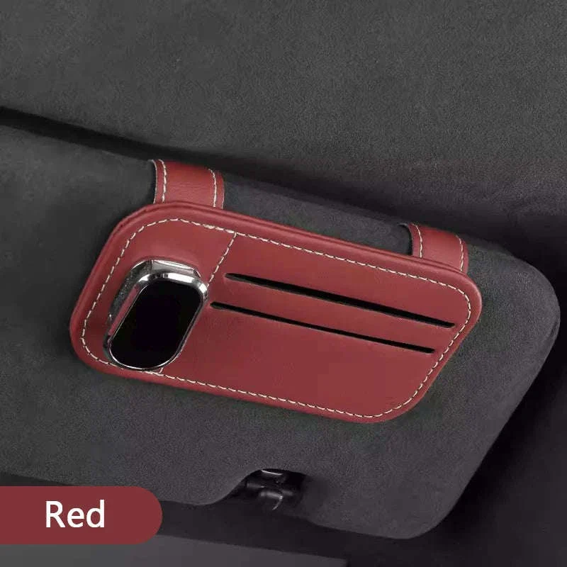 Car Sun Visor Glasses Clip with Card Holder - Image 22