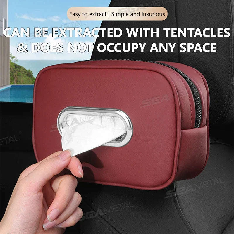 Car Tissue Holder with Adjustable Strap - Image 2