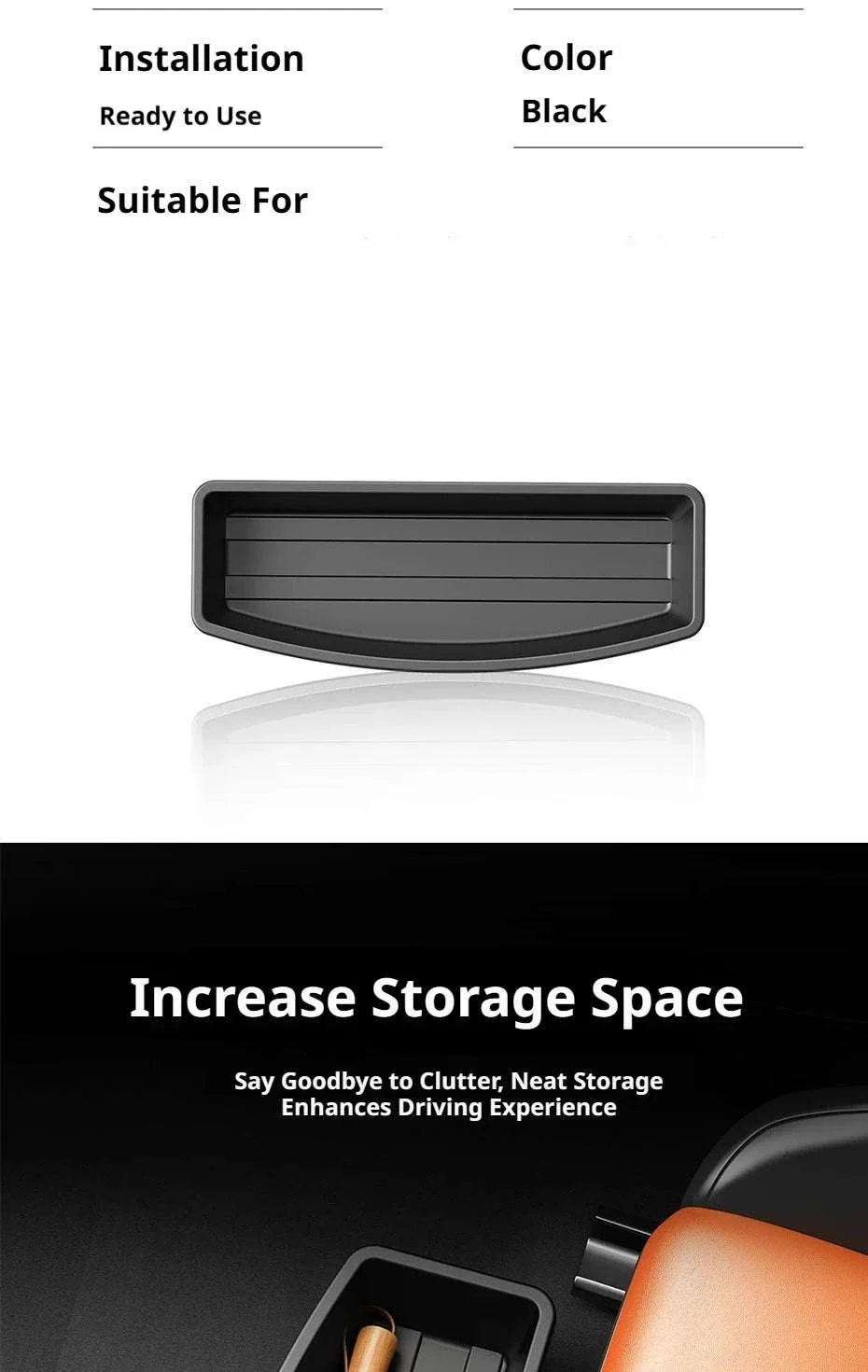 Car Under Seat Storage Box Pull Out Organizer Drawer Case Hidden Tray - Image 14