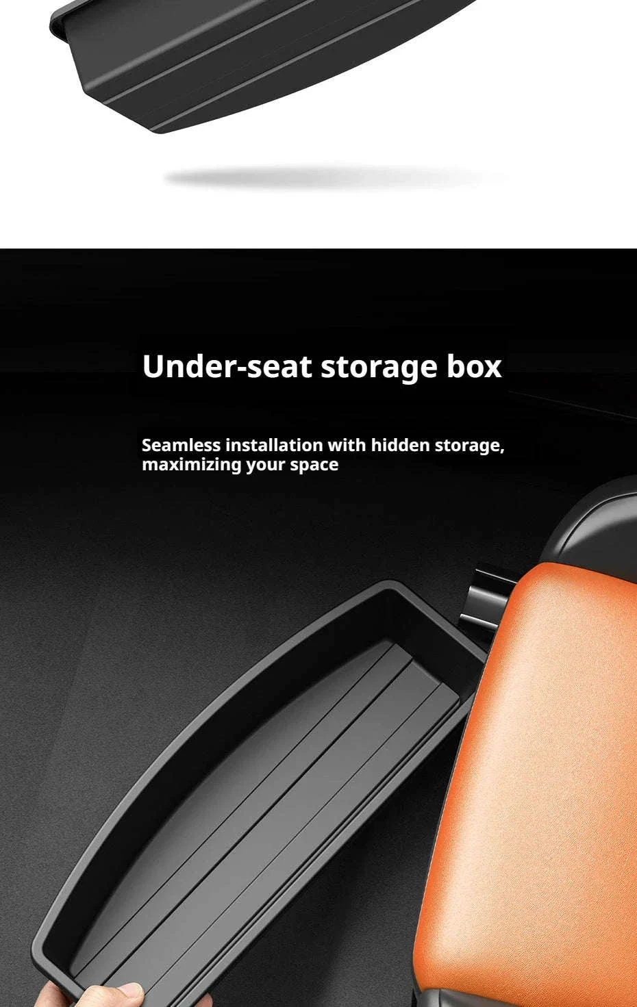 Car Under Seat Storage Box Pull Out Organizer Drawer Case Hidden Tray - Image 16