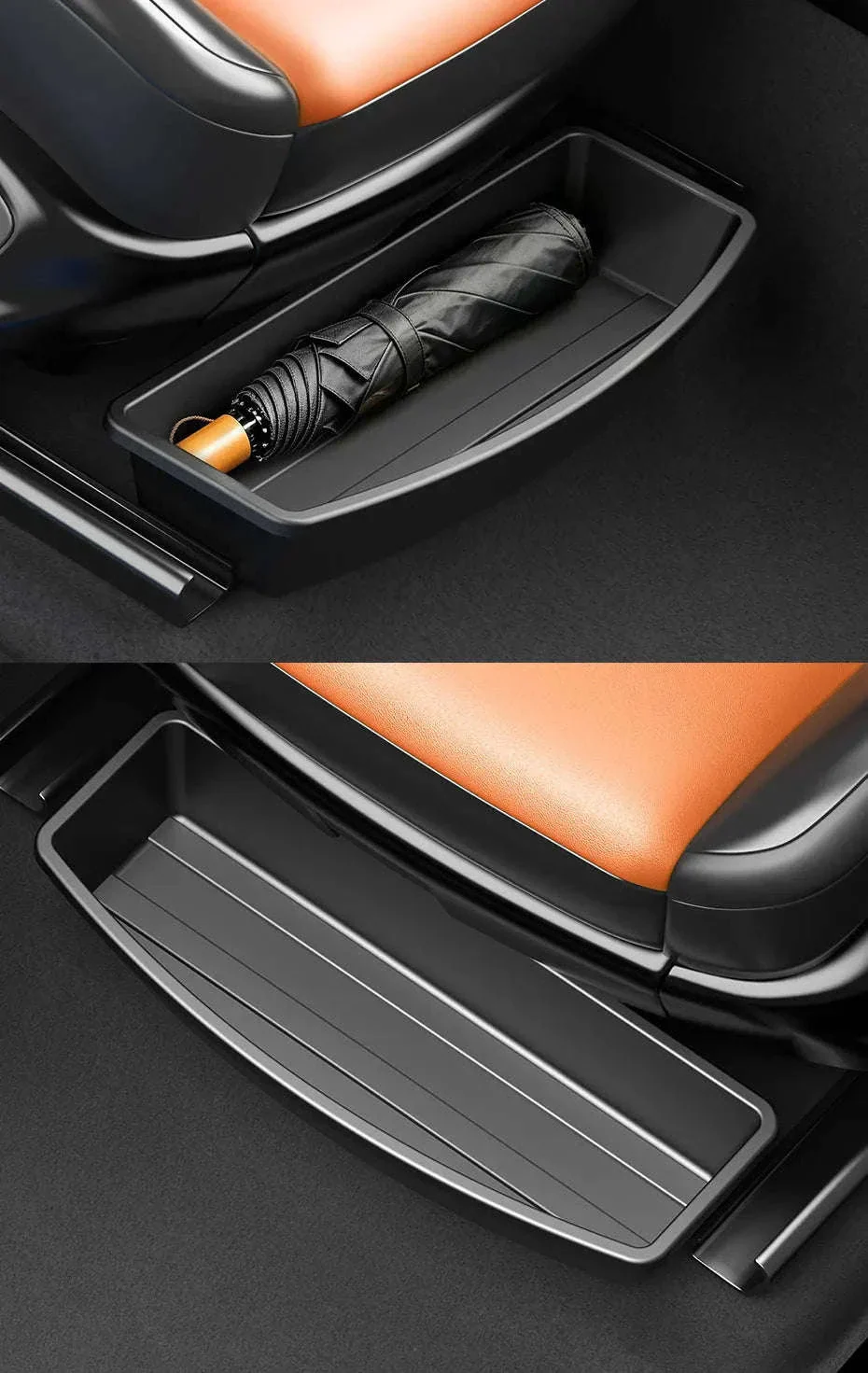 Car Under Seat Storage Box Pull Out Organizer Drawer Case Hidden Tray - Image 18