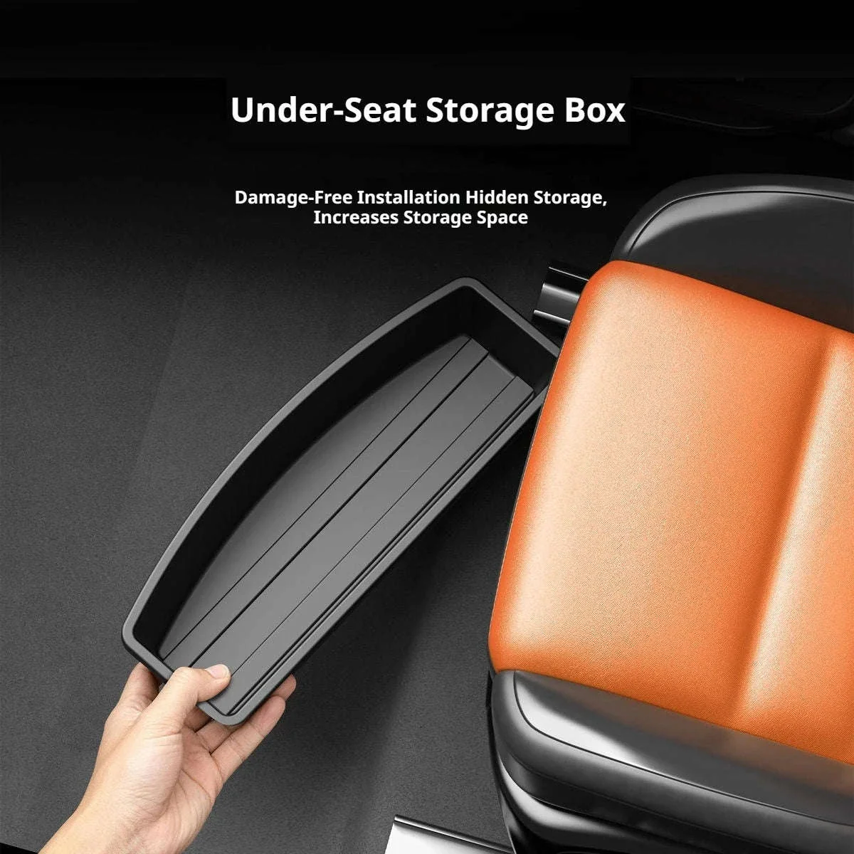 Car Under Seat Storage Box Pull Out Organizer Drawer Case Hidden Tray - Image 4
