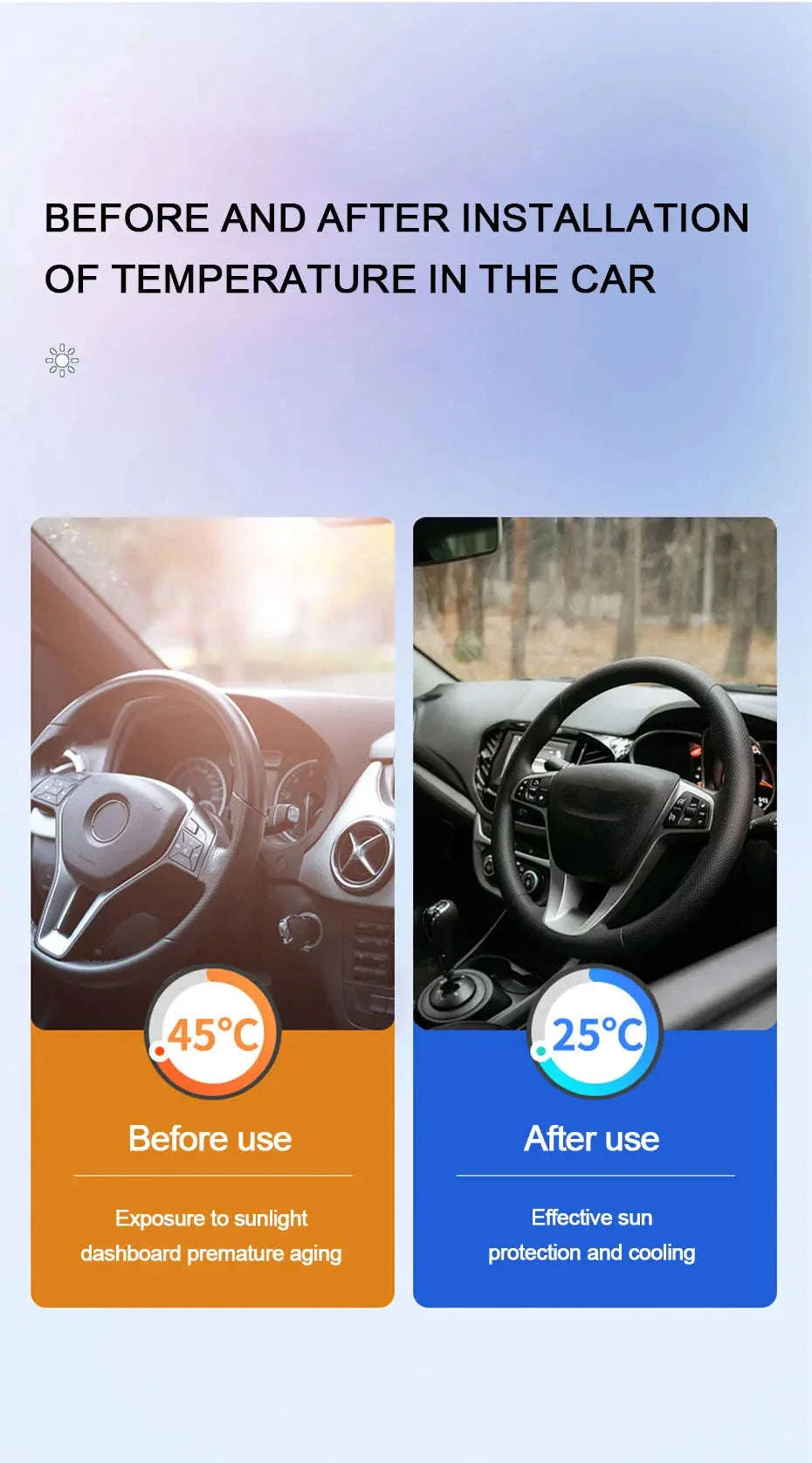 Car Windshield Sun Shade Foldable Front Window Sun Protection Cover - Image 11