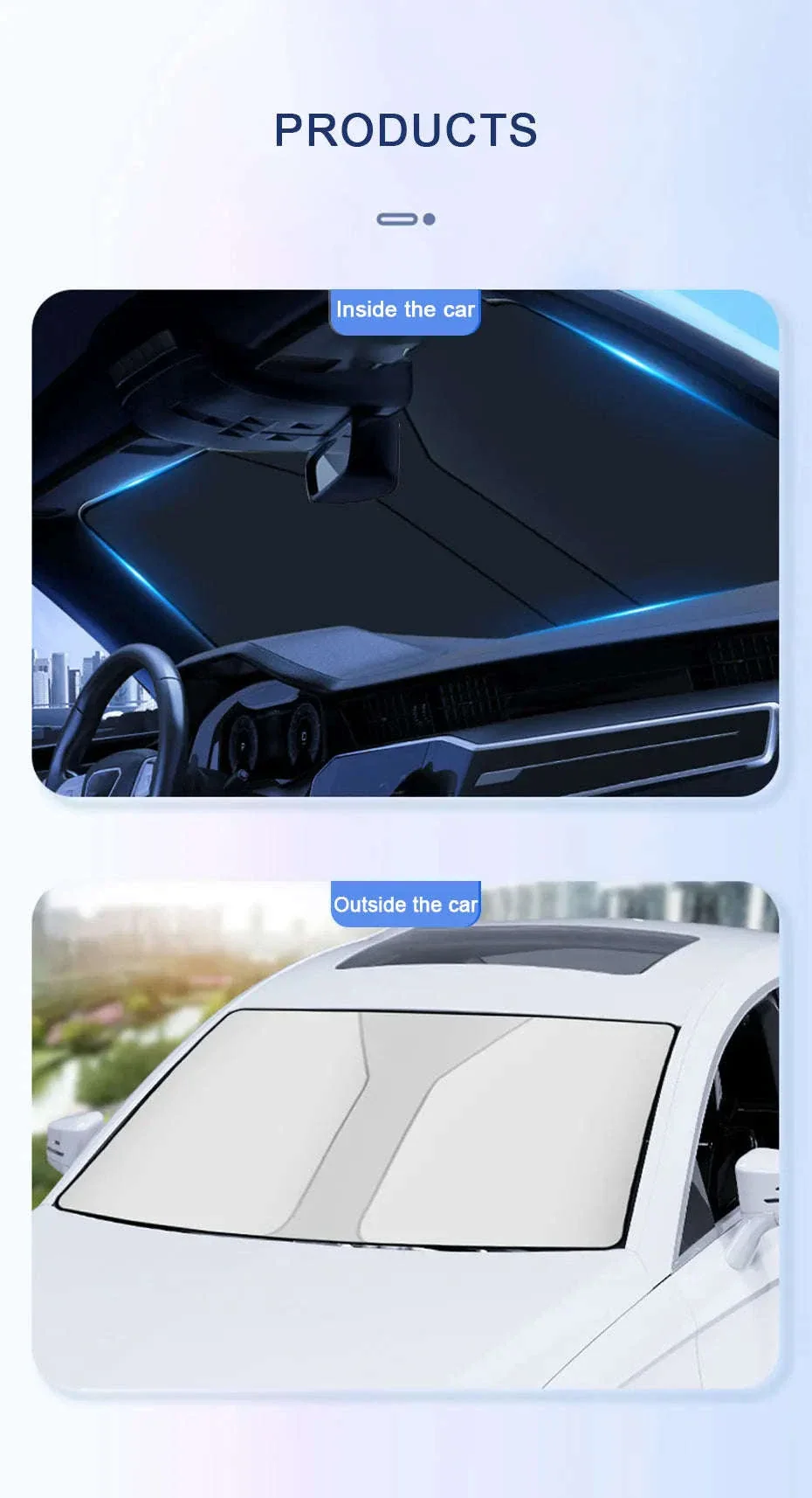 Car Windshield Sun Shade Foldable Front Window Sun Protection Cover - Image 20