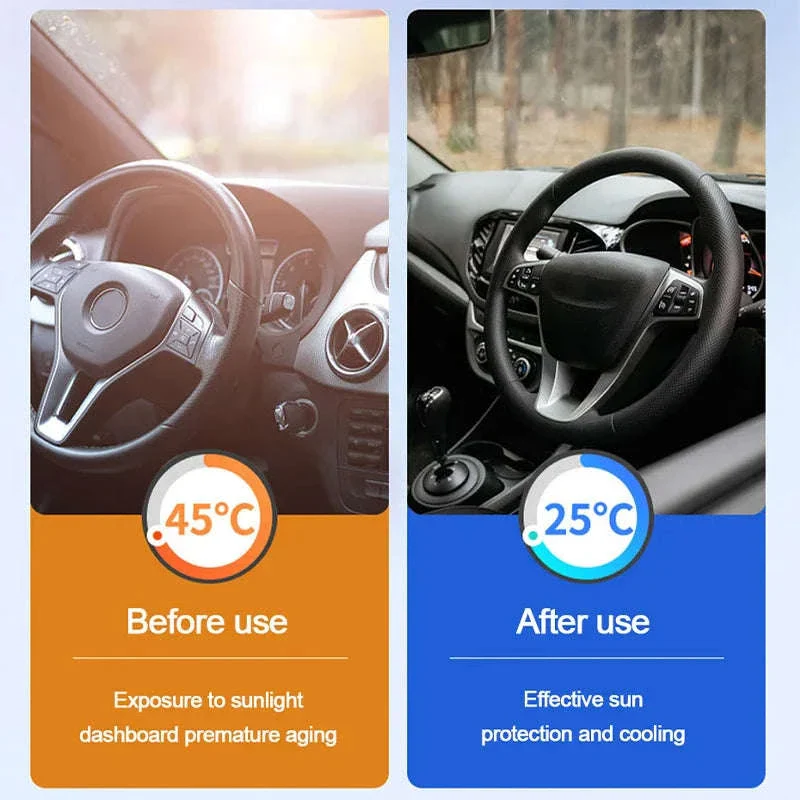 Car Windshield Sun Shade Foldable Front Window Sun Protection Cover - Image 3
