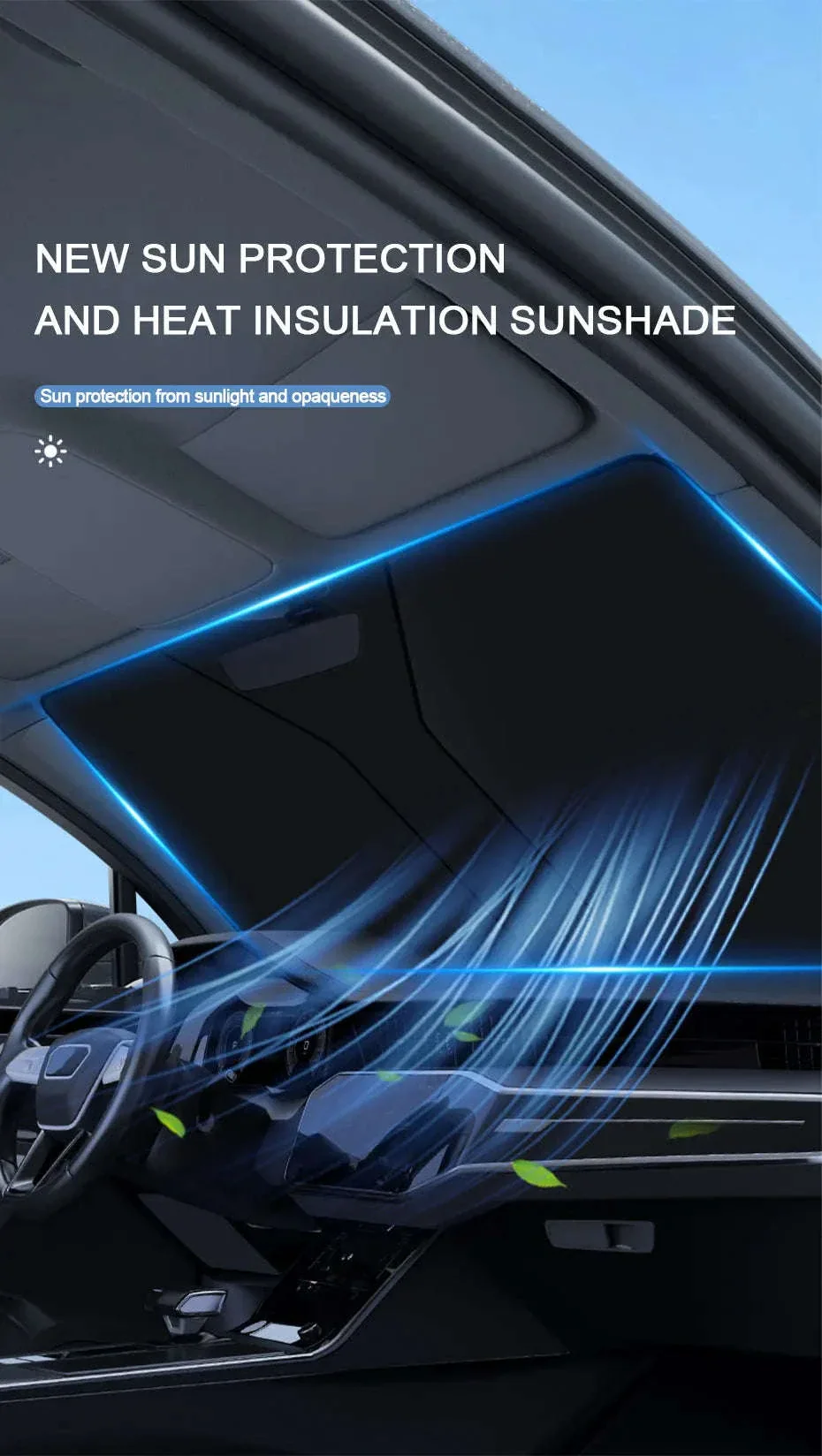 Car Windshield Sun Shade Foldable Front Window Sun Protection Cover - Image 7