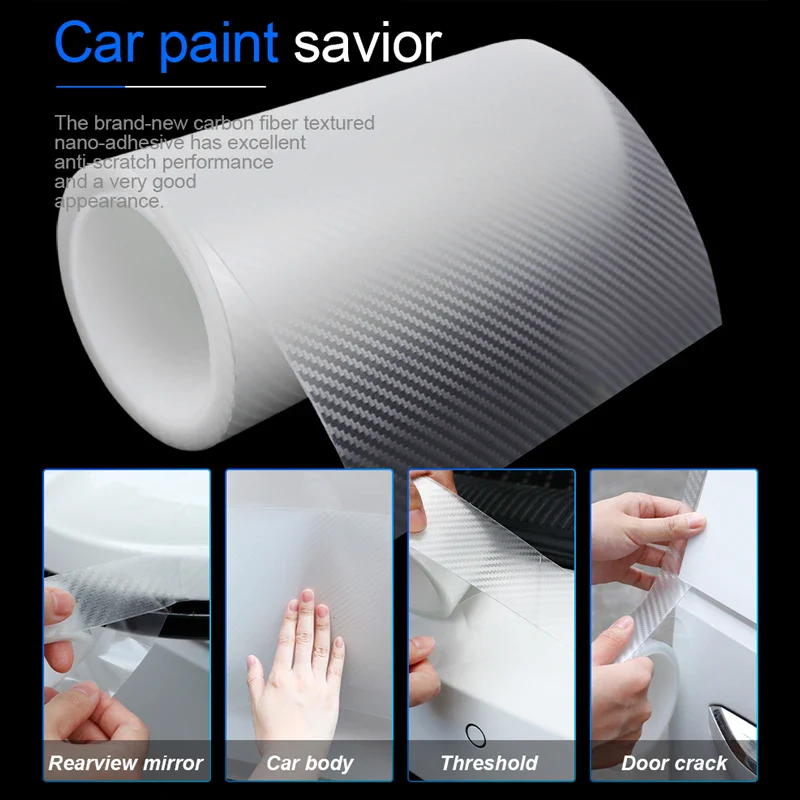 Transparent Carbon Fiber Car Sticker Protector - Image 2
