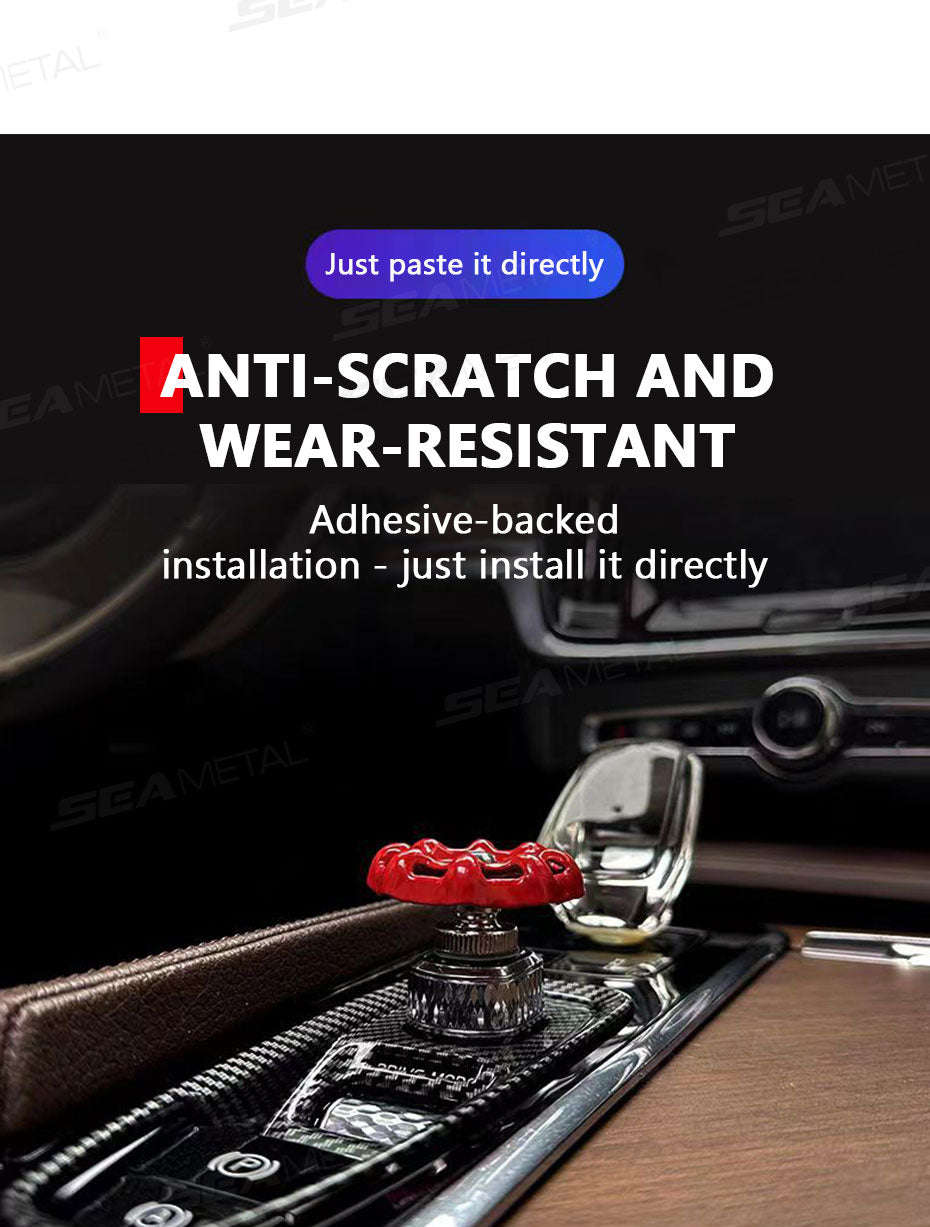 Metal Car Knob Decoration Red Self-Adhesive Interior Trim - Image 13
