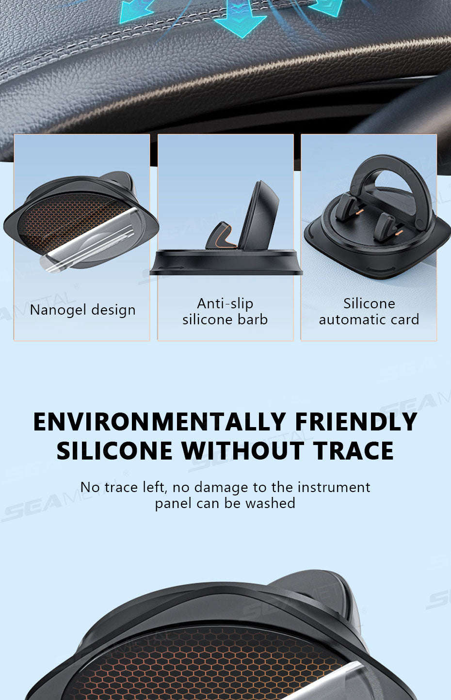 Dashboard Car Phone Holder Anti-Slip Stable Mount for Smartphones - Image 14